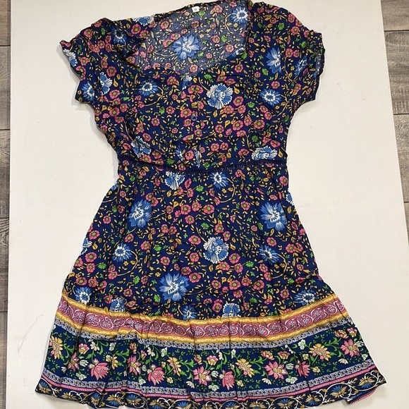 Bohemian Floral Pattern Dress - Picture 9 of 16